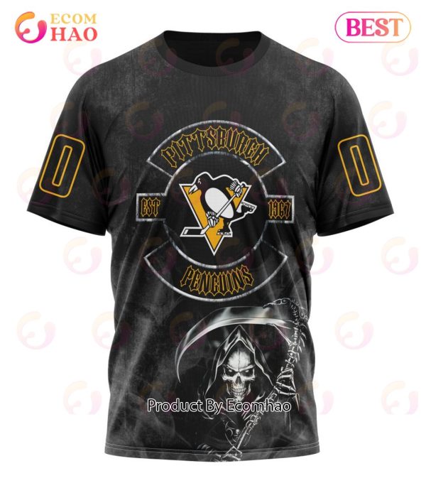 NHL Pittsburgh Penguins Specialized Kits For Rock Night 3D Hoodie