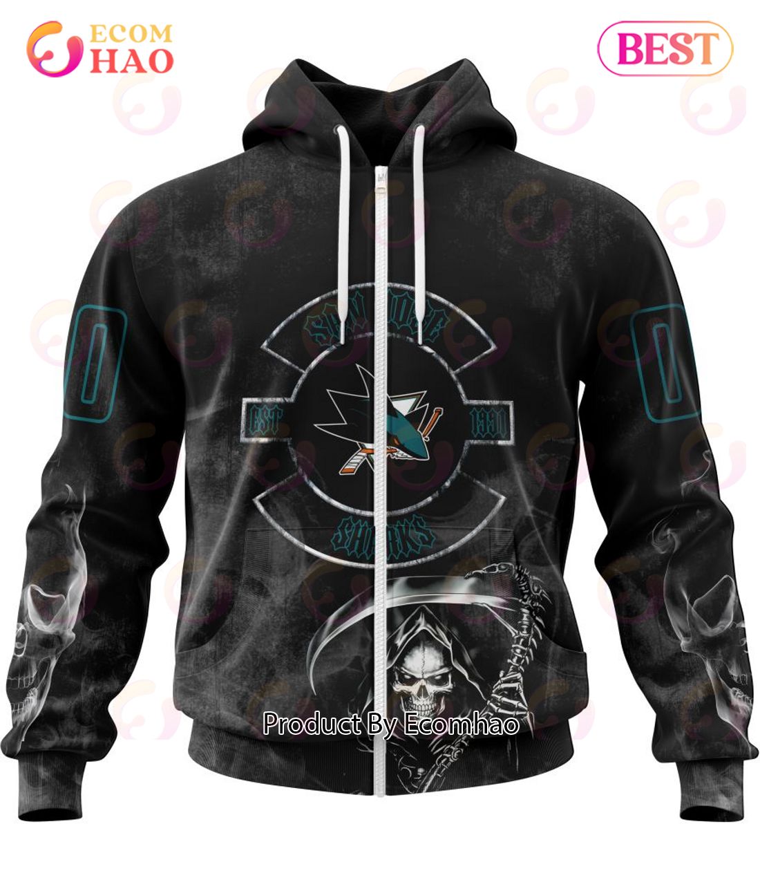 NHL San Jose Sharks Specialized Kits For Rock Night 3D Hoodie