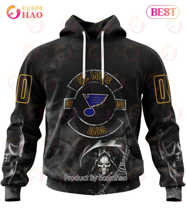 NHL St. Louis Blues Specialized Kits For Rock Night 3D Hoodie