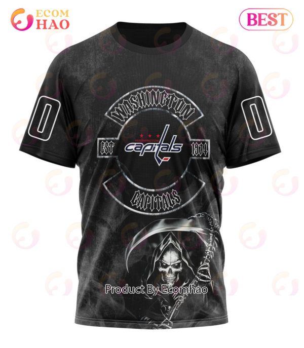 NHL Washington Capitals Specialized Kits For Rock Night 3D Hoodie