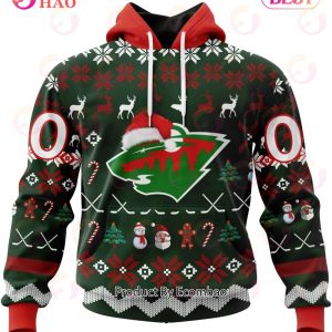 NHL Minnesota Wild Specialized Christmas Design Gift For Fans 3D Hoodie