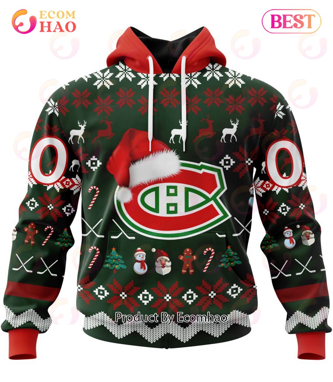 NHL Montreal Canadiens Specialized Christmas Design Gift For Fans 3D Hoodie