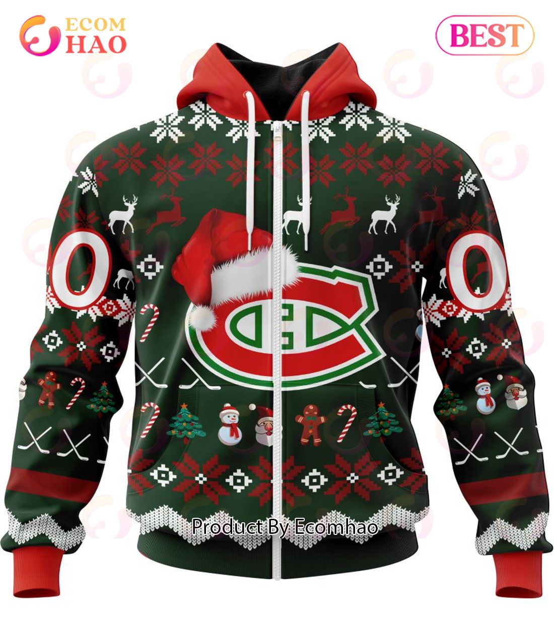 NHL Montreal Canadiens Specialized Christmas Design Gift For Fans 3D Hoodie