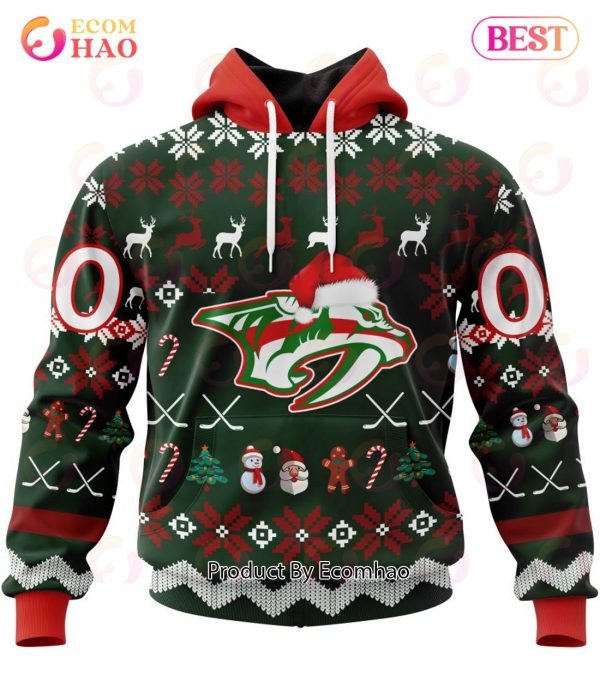 NHL Nashville Predators Specialized Christmas Design Gift For Fans 3D Hoodie