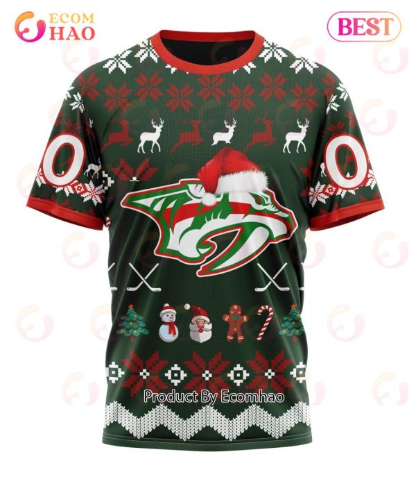 NHL Nashville Predators Specialized Christmas Design Gift For Fans 3D Hoodie