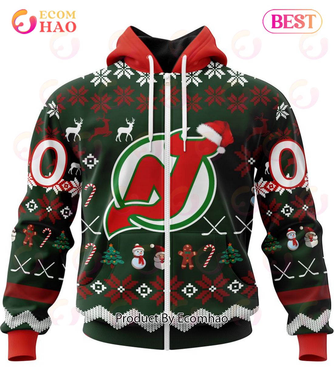 NHL New Jersey Devils Specialized Christmas Design Gift For Fans 3D Hoodie