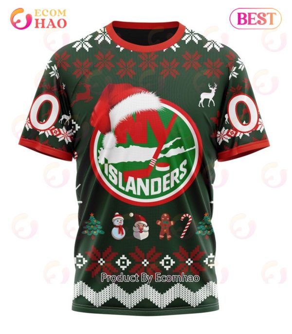 NY Islanders Hoodie 3D Christmas Santa Hat Custom New York Islanders Gift -  Personalized Gifts: Family, Sports, Occasions, Trending