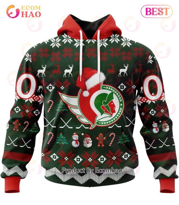 NHL Ottawa Senators Specialized Christmas Design Gift For Fans 3D Hoodie