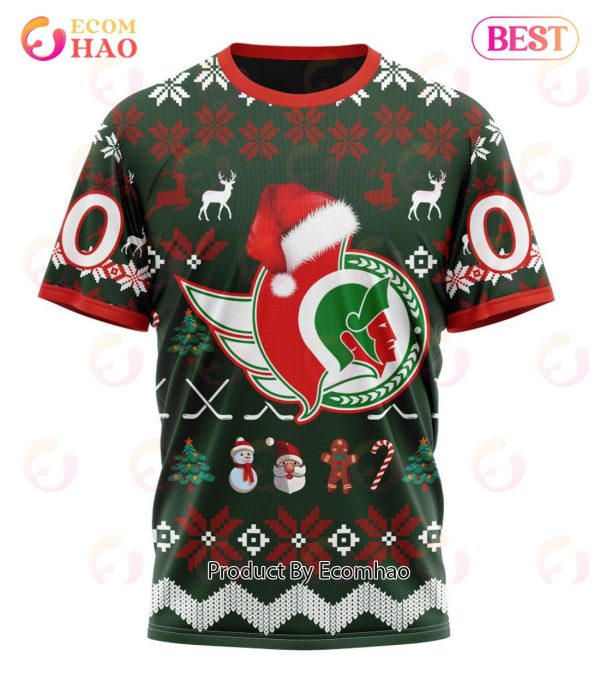 NHL Ottawa Senators Specialized Christmas Design Gift For Fans 3D Hoodie