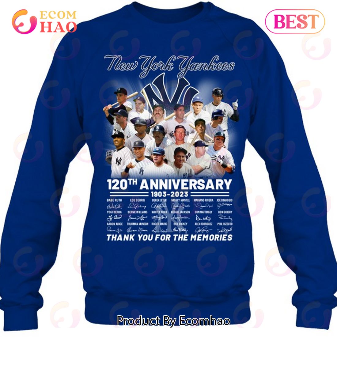 New York Yankees 120th Anniversary 1903 - 2023 Thank You For The