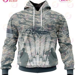 NFL Baltimore Ravens Honor US Air Force Veterans 3D Hoodie