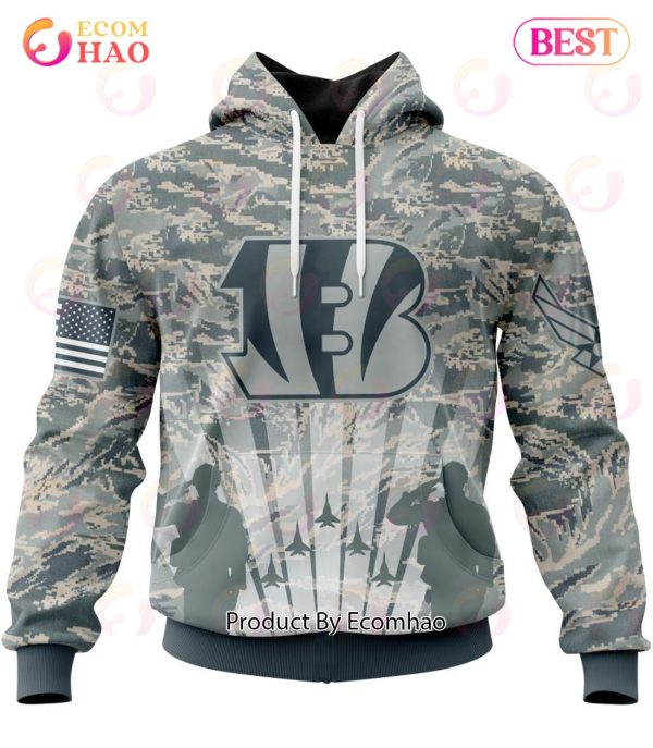 NFL Cincinnati Bengals Honor US Air Force Veterans 3D Hoodie