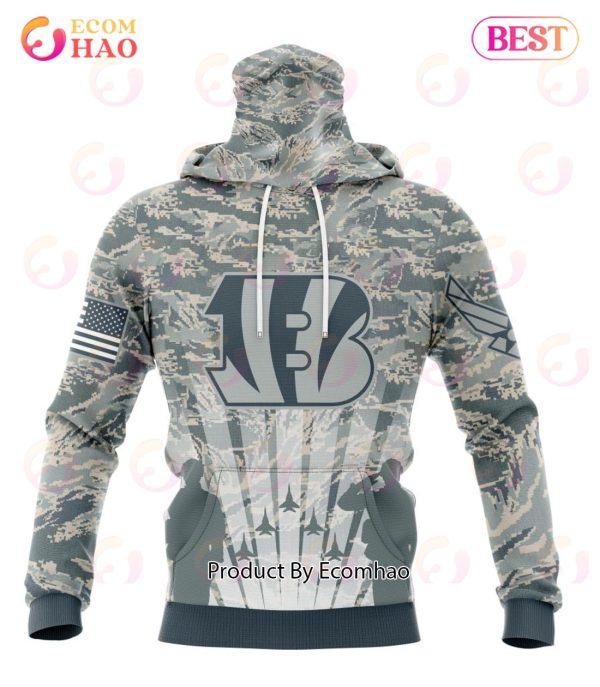 NFL Cincinnati Bengals Honor US Air Force Veterans 3D Hoodie