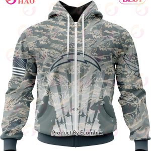 NFL Los Angeles Chargers Honor US Air Force Veterans 3D Hoodie