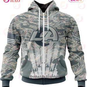 NFL Los Angeles Rams Honor US Air Force Veterans 3D Hoodie