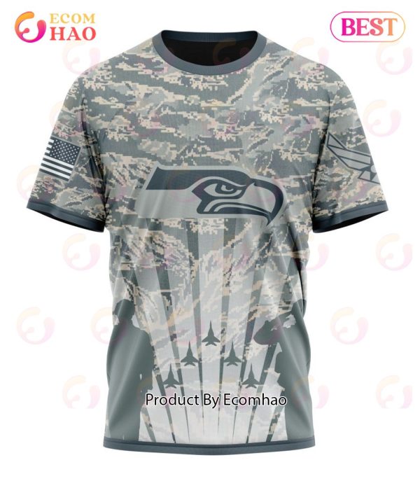 NFL Seattle Seahawks Honor US Air Force Veterans 3D Hoodie