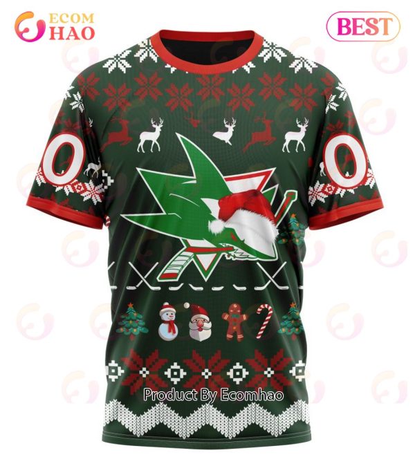 NHL San Jose Sharks Specialized Christmas Design Gift For Fans 3D Hoodie