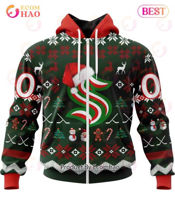 NHL Seattle Kraken Specialized Christmas Design Gift For Fans 3D Hoodie