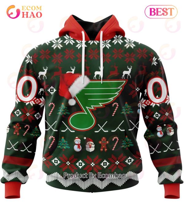 NHL St. Louis Blues Specialized Christmas Design Gift For Fans 3D Hoodie