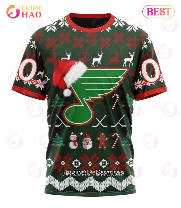 NHL St. Louis Blues Specialized Christmas Design Gift For Fans 3D Hoodie