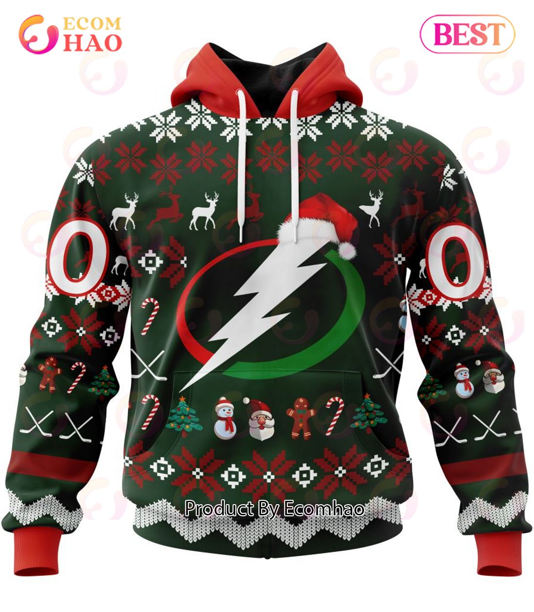 NHL Tampa Bay Lightning Specialized Christmas Design Gift For Fans 3D Hoodie