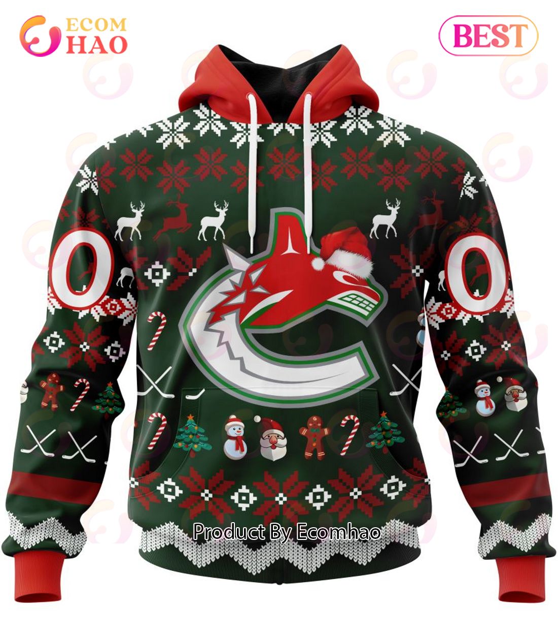 NHL Vancouver Canucks Specialized Christmas Design Gift For Fans 3D Hoodie