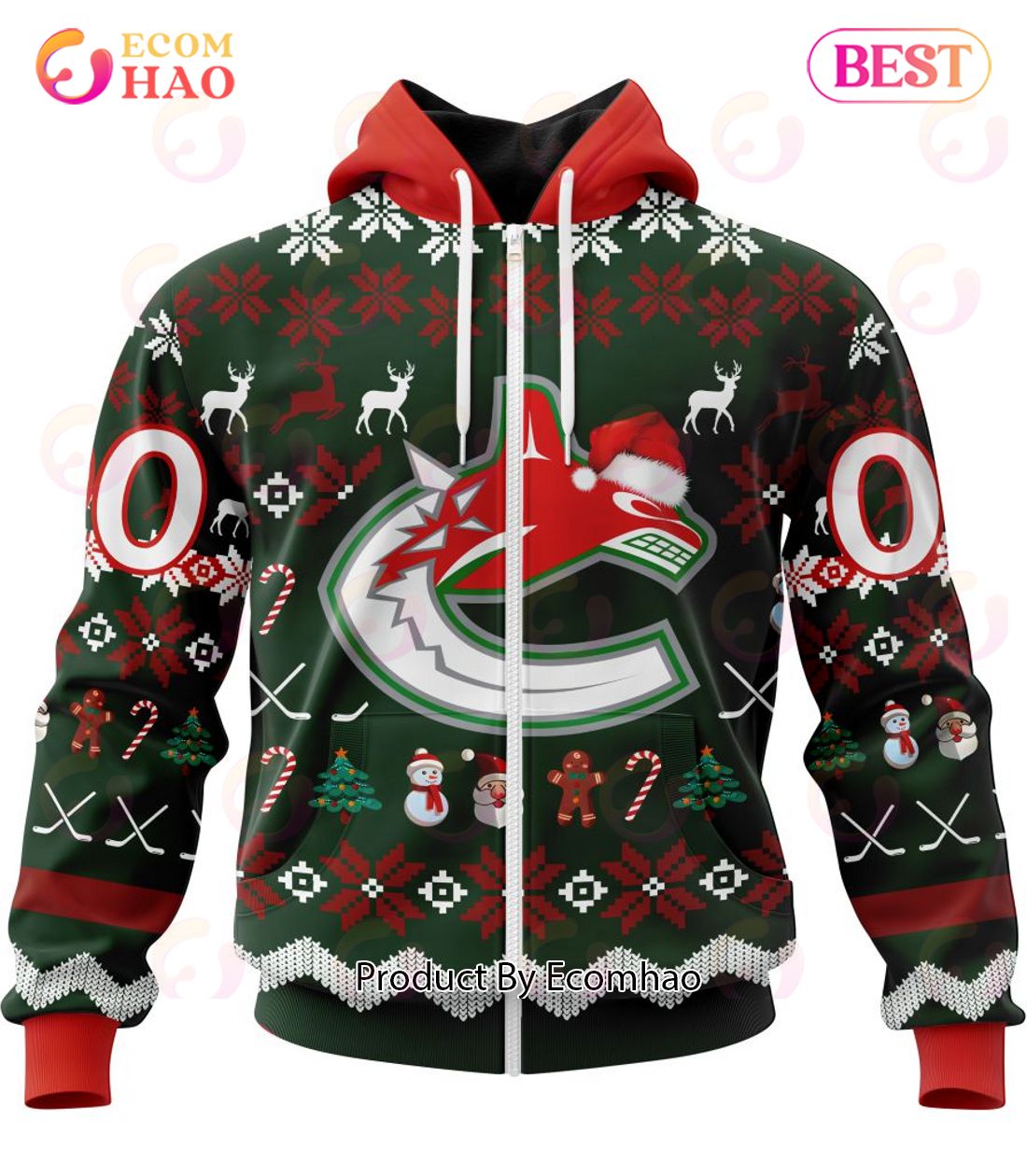 NHL Vancouver Canucks Specialized Christmas Design Gift For Fans 3D Hoodie