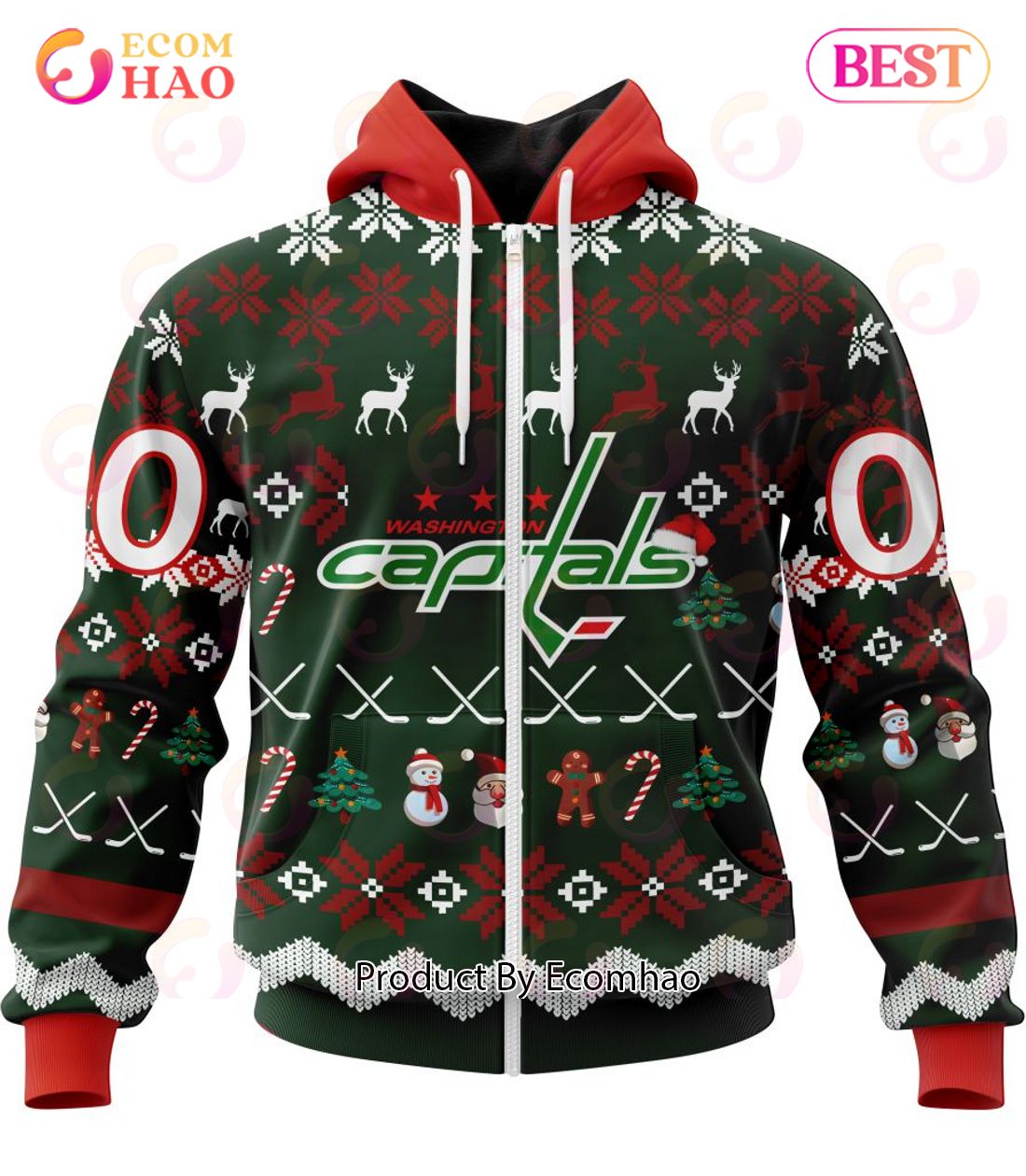 NHL Washington Capitals Specialized Christmas Design Gift For Fans 3D Hoodie