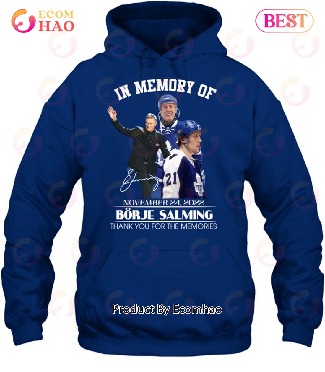 In Memory Of Borje Salming November 24, 2022 Thank You For The Memories T-Shirt