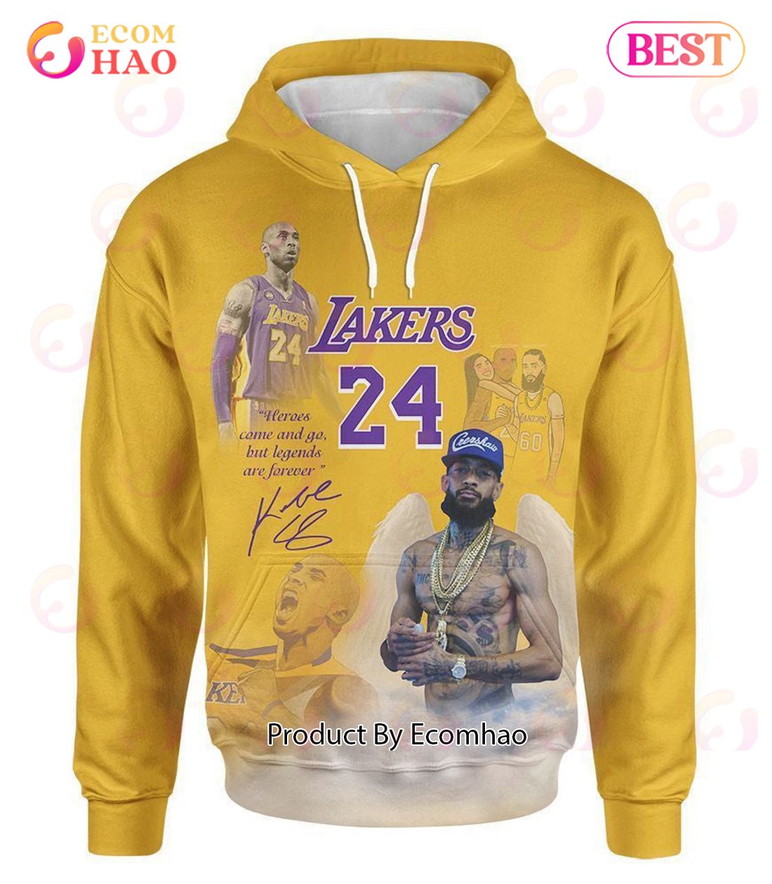 Lakers 24s Heroes Come And Go, But Legends Are Forever Hoodie