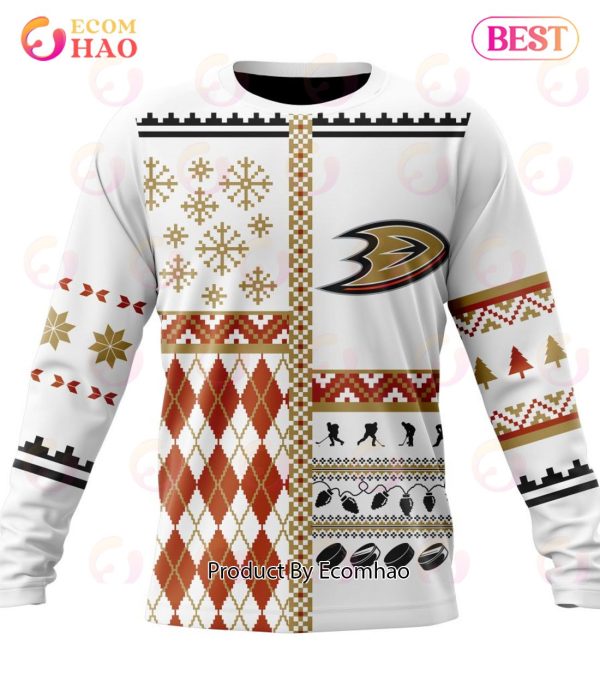NHL Anaheim Ducks Specialized Unisex Kits With Christmas Concepts 3D Hoodie