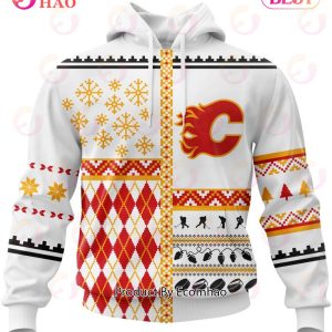 NHL Calgary Flames Specialized Unisex Kits With Christmas Concepts 3D Hoodie