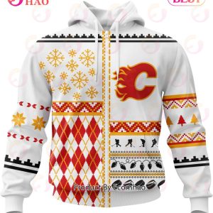 NHL Calgary Flames Specialized Unisex Kits With Christmas Concepts 3D Hoodie