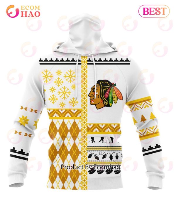 NHL Chicago BlackHawks Specialized Unisex Kits With Christmas Concepts 3D Hoodie