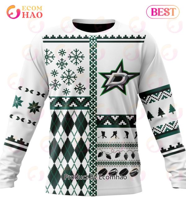 NHL Dallas Stars Specialized Unisex Kits With Christmas Concepts 3D Hoodie