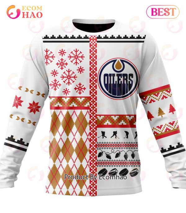 NHL Edmonton Oilers Specialized Unisex Kits With Christmas Concepts 3D Hoodie