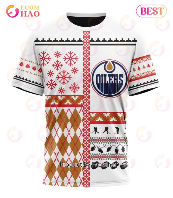 NHL Edmonton Oilers Specialized Unisex Kits With Christmas Concepts 3D Hoodie