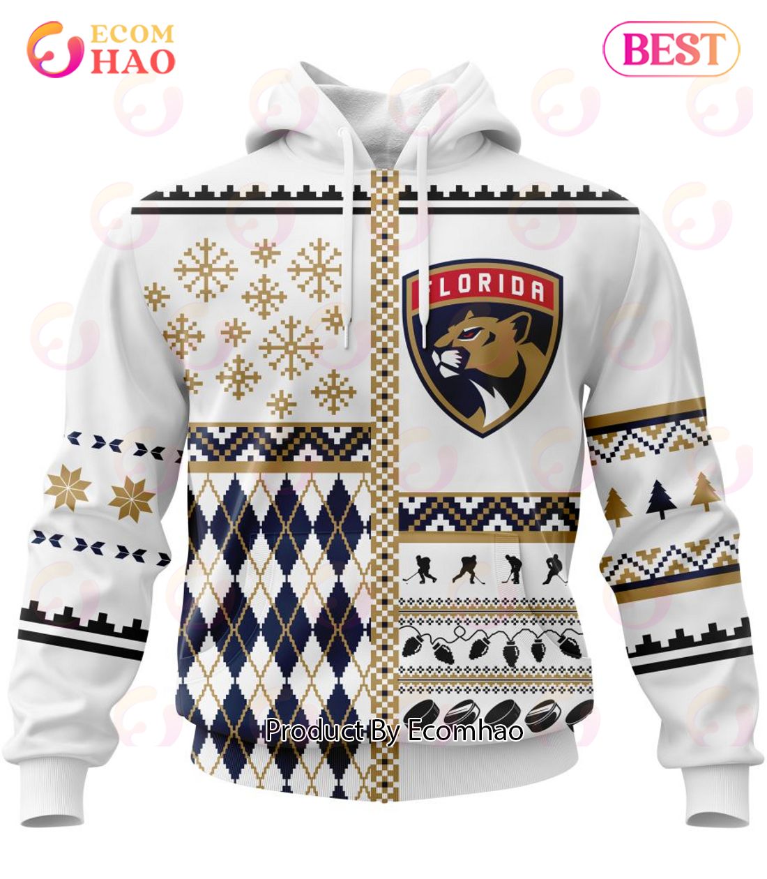 NHL Florida Panthers Specialized Unisex Kits With Christmas Concepts 3D Hoodie