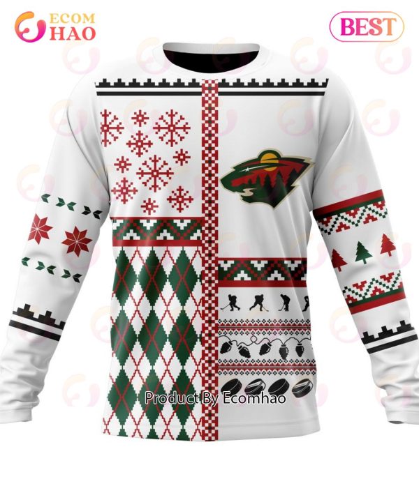 NHL Minnesota Wild Specialized Unisex Kits With Christmas Concepts 3D Hoodie