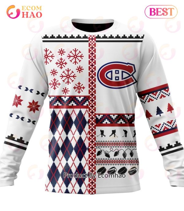 NHL Montreal Canadiens Specialized Unisex Kits With Christmas Concepts 3D Hoodie
