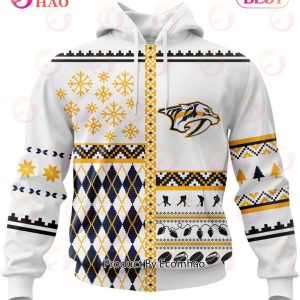 NHL Nashville Predators Specialized Unisex Kits With Christmas Concepts 3D Hoodie
