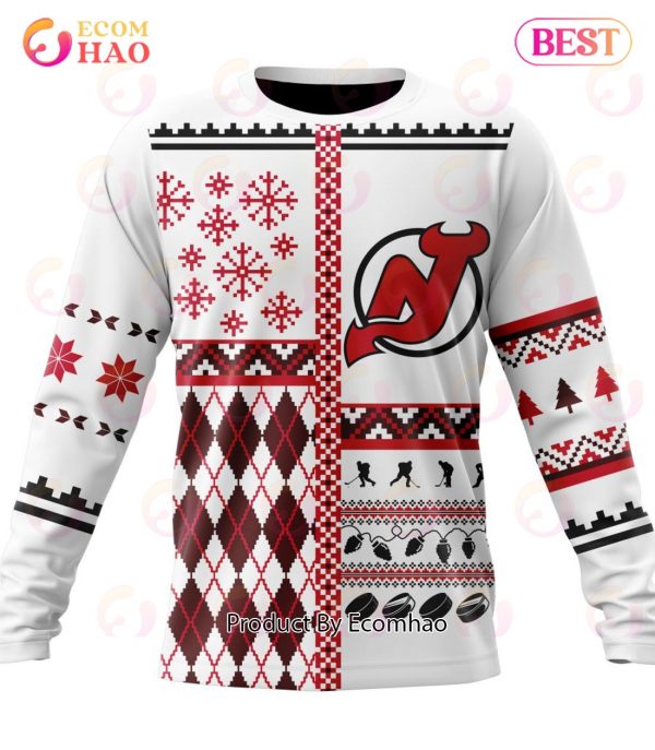 NHL New Jersey Devils Specialized Unisex Kits With Christmas Concepts 3D Hoodie