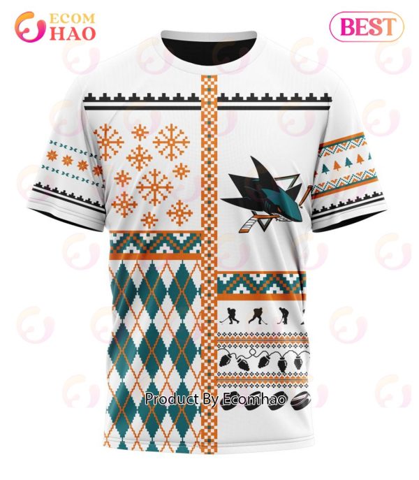 NHL San Jose Sharks Specialized Unisex Kits With Christmas Concepts 3D Hoodie