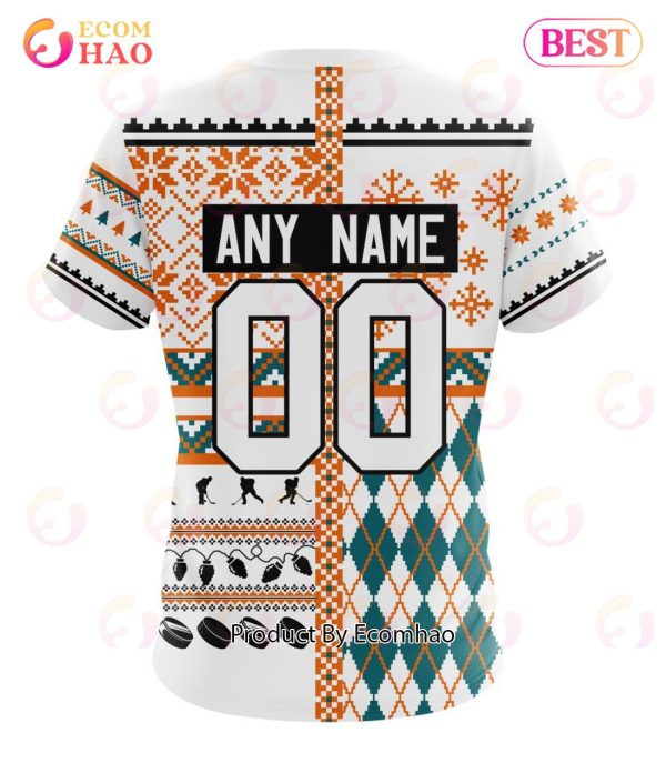 NHL San Jose Sharks Specialized Unisex Kits With Christmas Concepts 3D Hoodie