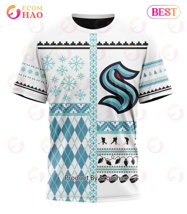 NHL Seattle Kraken Specialized Unisex Kits With Christmas Concepts 3D Hoodie