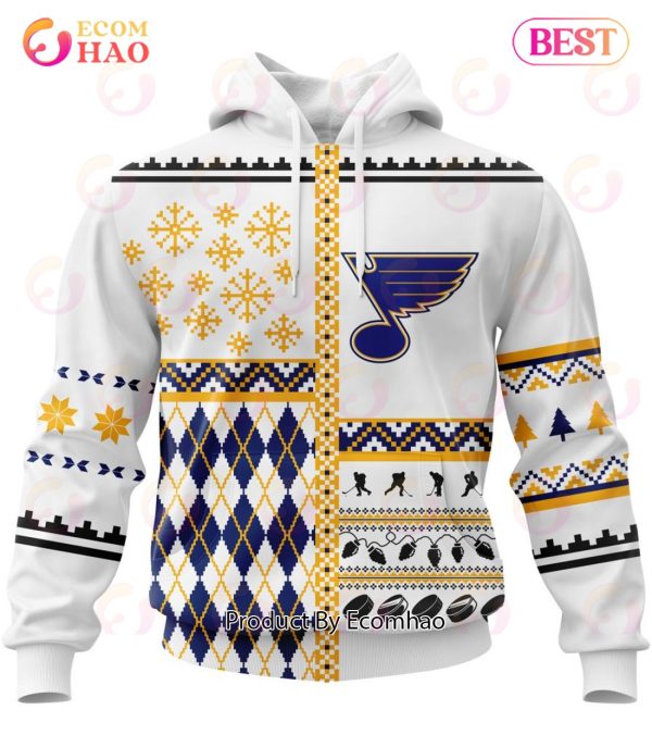 NHL St. Louis Blues Specialized Unisex Kits With Christmas Concepts 3D Hoodie
