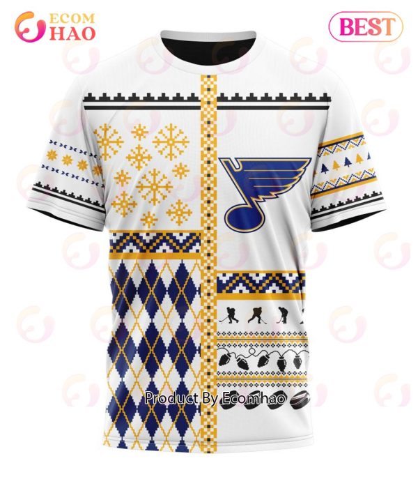 NHL St. Louis Blues Specialized Unisex Kits With Christmas Concepts 3D Hoodie