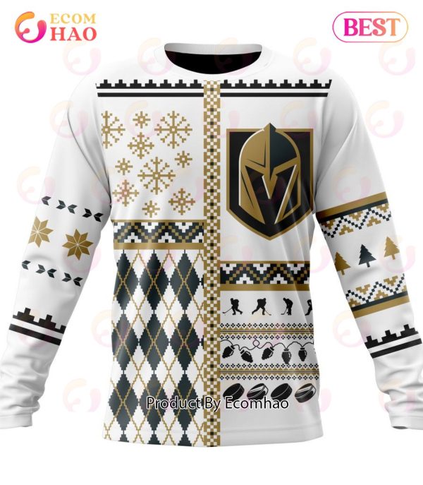 NHL Vegas Golden Knights Specialized Unisex Kits With Christmas Concepts 3D Hoodie