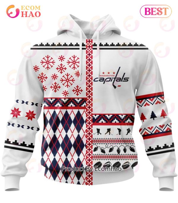 NHL Washington Capitals Specialized Unisex Kits With Christmas Concepts 3D Hoodie