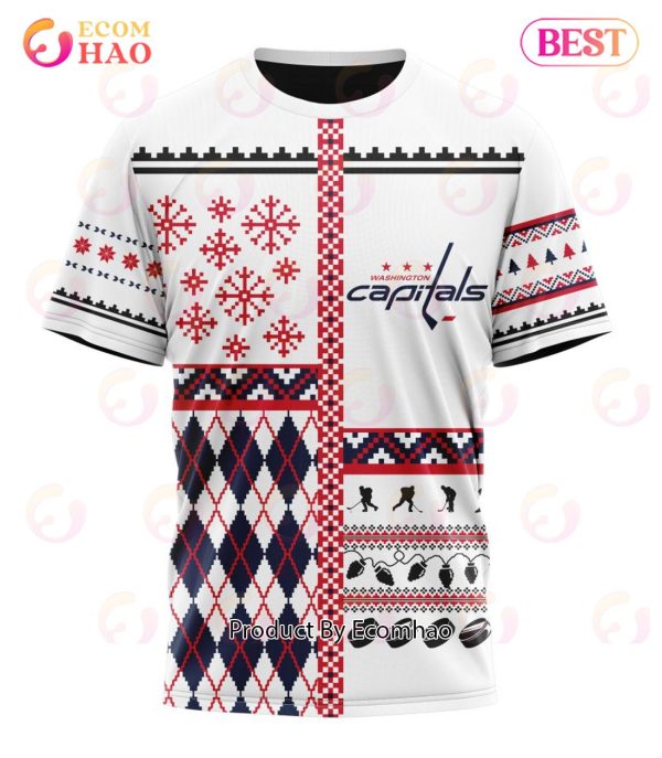 NHL Washington Capitals Specialized Unisex Kits With Christmas Concepts 3D Hoodie